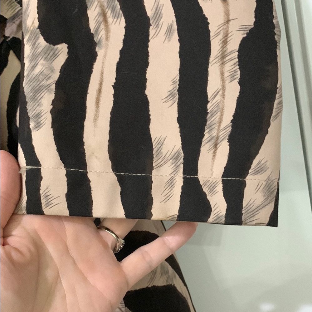Samuel Dong Zebra Statement Trench Coat M - Picture 8 of 13